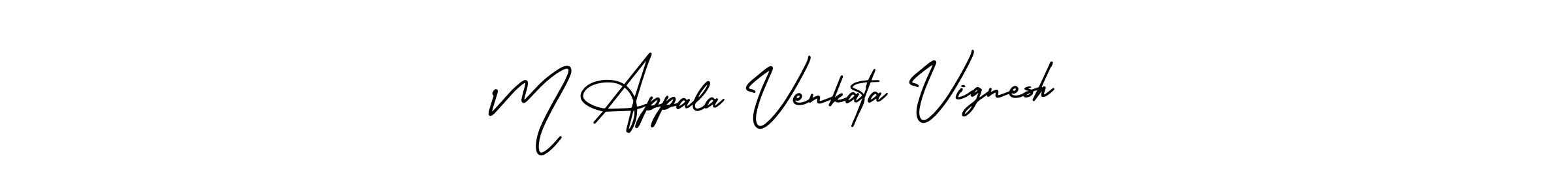 It looks lik you need a new signature style for name M Appala Venkata Vignesh. Design unique handwritten (AmerikaSignatureDemo-Regular) signature with our free signature maker in just a few clicks. M Appala Venkata Vignesh signature style 3 images and pictures png