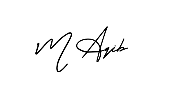 It looks lik you need a new signature style for name M Aqib. Design unique handwritten (AmerikaSignatureDemo-Regular) signature with our free signature maker in just a few clicks. M Aqib signature style 3 images and pictures png