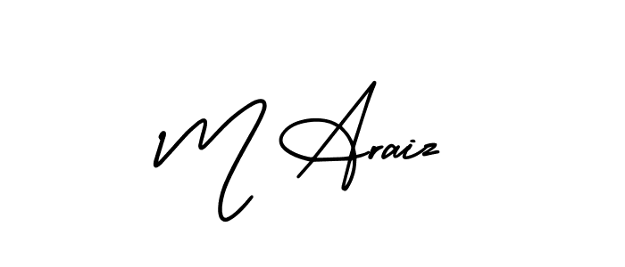 Also You can easily find your signature by using the search form. We will create M Araiz name handwritten signature images for you free of cost using AmerikaSignatureDemo-Regular sign style. M Araiz signature style 3 images and pictures png