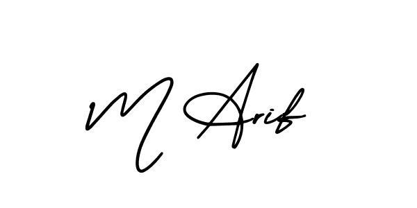 You should practise on your own different ways (AmerikaSignatureDemo-Regular) to write your name (M Arif) in signature. don't let someone else do it for you. M Arif signature style 3 images and pictures png