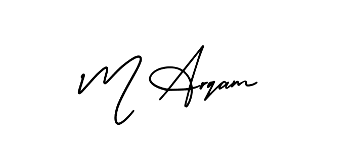How to Draw M Arqam signature style? AmerikaSignatureDemo-Regular is a latest design signature styles for name M Arqam. M Arqam signature style 3 images and pictures png