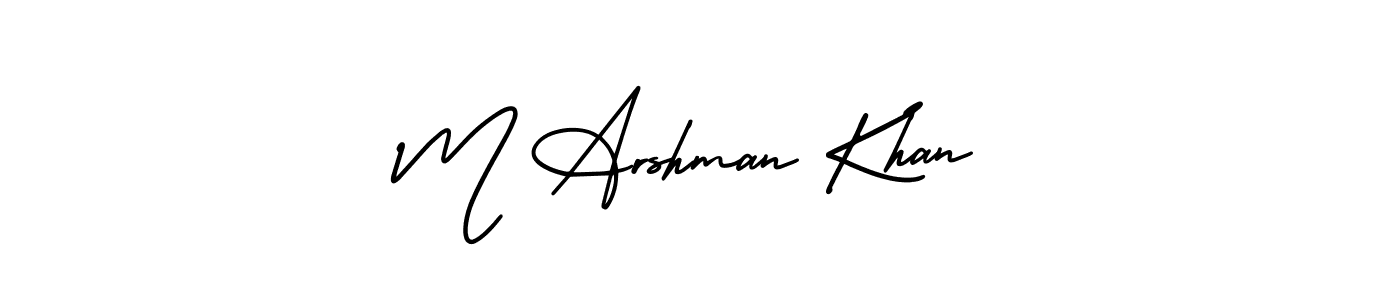 Create a beautiful signature design for name M Arshman Khan. With this signature (AmerikaSignatureDemo-Regular) fonts, you can make a handwritten signature for free. M Arshman Khan signature style 3 images and pictures png