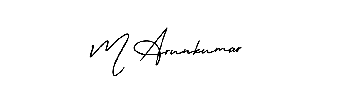 Also we have M Arunkumar name is the best signature style. Create professional handwritten signature collection using AmerikaSignatureDemo-Regular autograph style. M Arunkumar signature style 3 images and pictures png