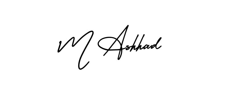 Design your own signature with our free online signature maker. With this signature software, you can create a handwritten (AmerikaSignatureDemo-Regular) signature for name M Ashhad. M Ashhad signature style 3 images and pictures png