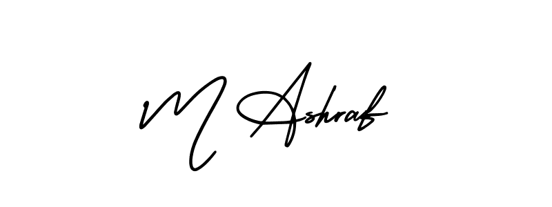 Use a signature maker to create a handwritten signature online. With this signature software, you can design (AmerikaSignatureDemo-Regular) your own signature for name M Ashraf. M Ashraf signature style 3 images and pictures png