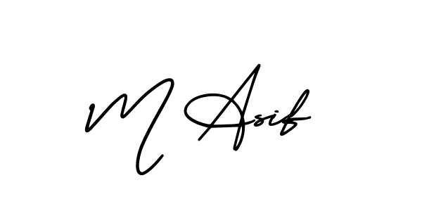 if you are searching for the best signature style for your name M Asif. so please give up your signature search. here we have designed multiple signature styles  using AmerikaSignatureDemo-Regular. M Asif signature style 3 images and pictures png