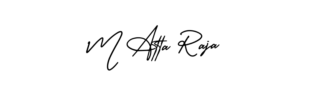 Similarly AmerikaSignatureDemo-Regular is the best handwritten signature design. Signature creator online .You can use it as an online autograph creator for name M Atta Raja. M Atta Raja signature style 3 images and pictures png