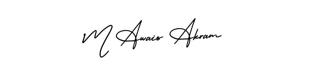 Use a signature maker to create a handwritten signature online. With this signature software, you can design (AmerikaSignatureDemo-Regular) your own signature for name M Awais Akram. M Awais Akram signature style 3 images and pictures png