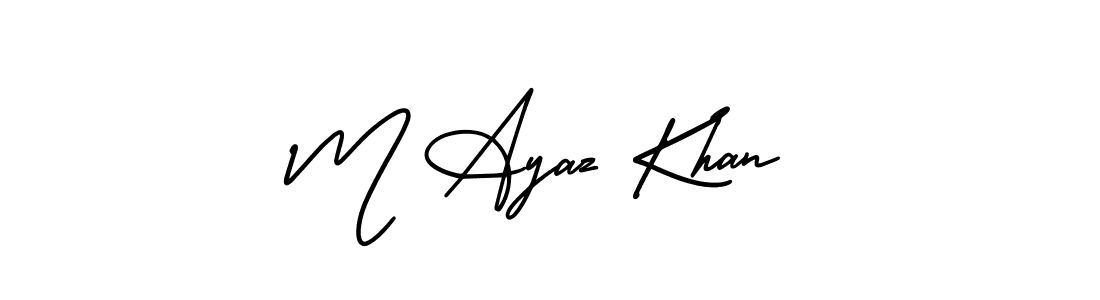 Make a beautiful signature design for name M Ayaz Khan. With this signature (AmerikaSignatureDemo-Regular) style, you can create a handwritten signature for free. M Ayaz Khan signature style 3 images and pictures png