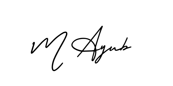 Also You can easily find your signature by using the search form. We will create M Ayub name handwritten signature images for you free of cost using AmerikaSignatureDemo-Regular sign style. M Ayub signature style 3 images and pictures png