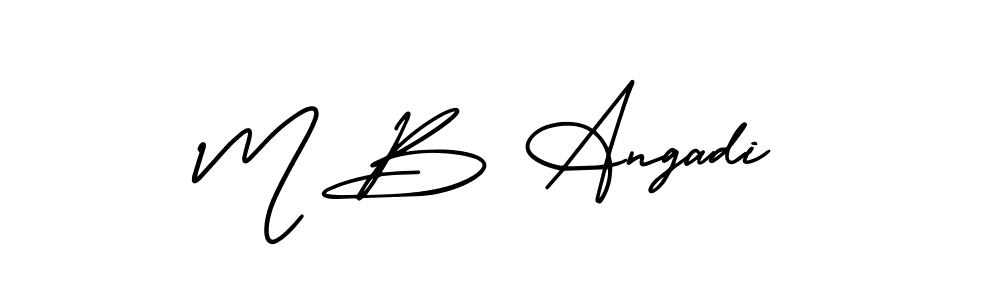 if you are searching for the best signature style for your name M B Angadi. so please give up your signature search. here we have designed multiple signature styles  using AmerikaSignatureDemo-Regular. M B Angadi signature style 3 images and pictures png