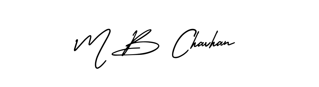 Use a signature maker to create a handwritten signature online. With this signature software, you can design (AmerikaSignatureDemo-Regular) your own signature for name M B Chavhan. M B Chavhan signature style 3 images and pictures png