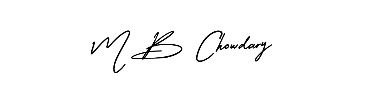 This is the best signature style for the M B Chowdary name. Also you like these signature font (AmerikaSignatureDemo-Regular). Mix name signature. M B Chowdary signature style 3 images and pictures png