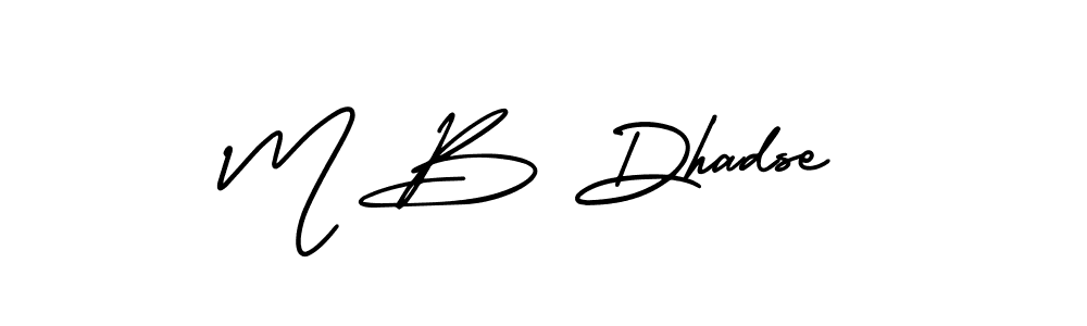 Create a beautiful signature design for name M B Dhadse. With this signature (AmerikaSignatureDemo-Regular) fonts, you can make a handwritten signature for free. M B Dhadse signature style 3 images and pictures png