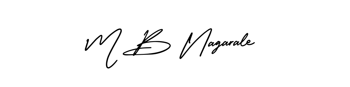 Make a beautiful signature design for name M B Nagarale. With this signature (AmerikaSignatureDemo-Regular) style, you can create a handwritten signature for free. M B Nagarale signature style 3 images and pictures png