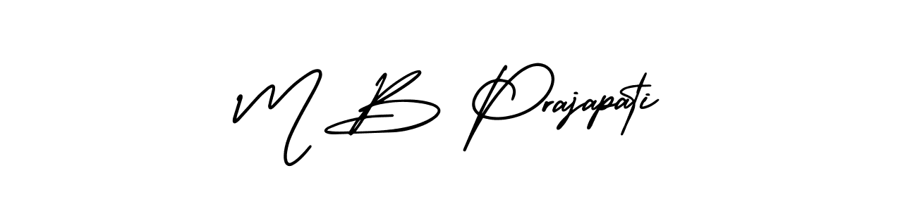 It looks lik you need a new signature style for name M B Prajapati. Design unique handwritten (AmerikaSignatureDemo-Regular) signature with our free signature maker in just a few clicks. M B Prajapati signature style 3 images and pictures png