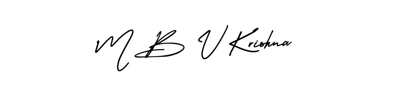 if you are searching for the best signature style for your name M B V Krishna. so please give up your signature search. here we have designed multiple signature styles  using AmerikaSignatureDemo-Regular. M B V Krishna signature style 3 images and pictures png