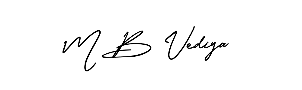 Best and Professional Signature Style for M B Vediya. AmerikaSignatureDemo-Regular Best Signature Style Collection. M B Vediya signature style 3 images and pictures png