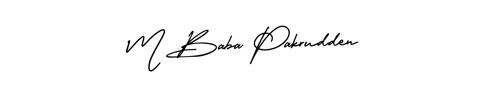 How to make M Baba Pakrudden signature? AmerikaSignatureDemo-Regular is a professional autograph style. Create handwritten signature for M Baba Pakrudden name. M Baba Pakrudden signature style 3 images and pictures png