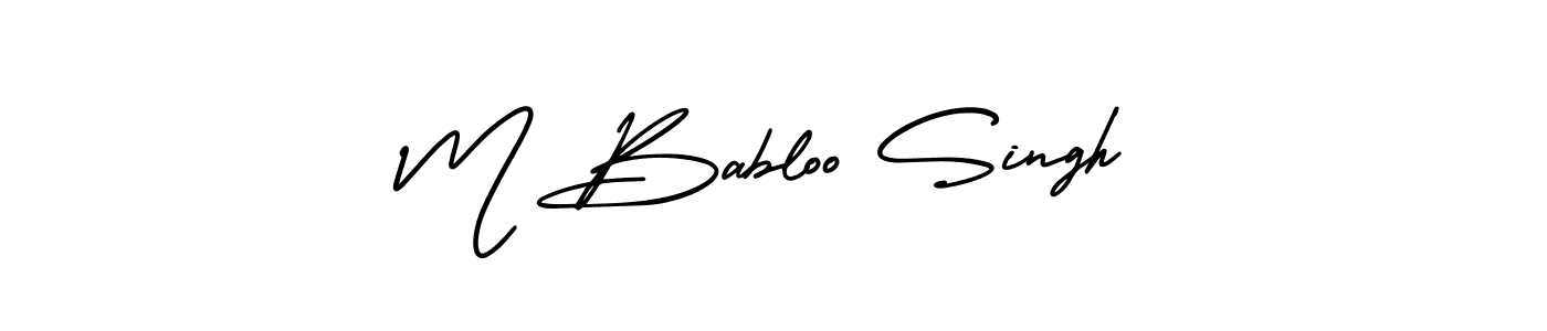 AmerikaSignatureDemo-Regular is a professional signature style that is perfect for those who want to add a touch of class to their signature. It is also a great choice for those who want to make their signature more unique. Get M Babloo Singh name to fancy signature for free. M Babloo Singh signature style 3 images and pictures png