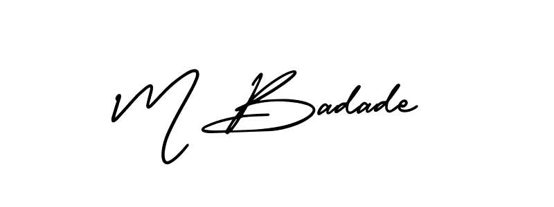 Similarly AmerikaSignatureDemo-Regular is the best handwritten signature design. Signature creator online .You can use it as an online autograph creator for name M Badade. M Badade signature style 3 images and pictures png