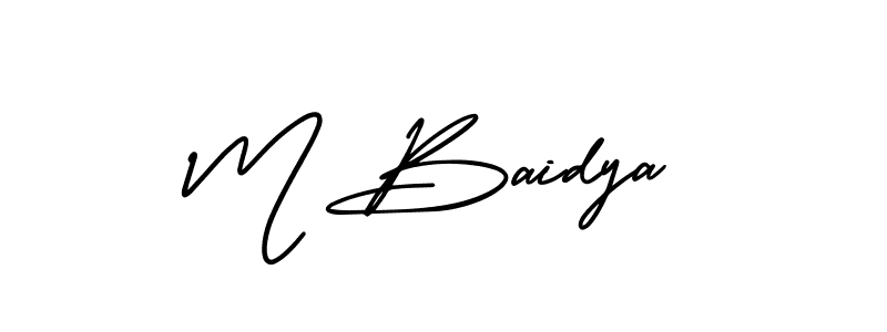 You can use this online signature creator to create a handwritten signature for the name M Baidya. This is the best online autograph maker. M Baidya signature style 3 images and pictures png