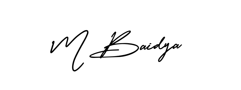 You can use this online signature creator to create a handwritten signature for the name M Baidya. This is the best online autograph maker. M Baidya signature style 3 images and pictures png