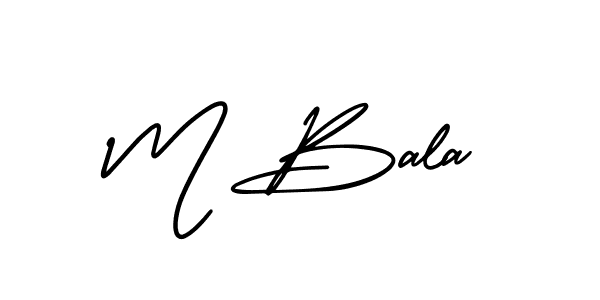 This is the best signature style for the M Bala name. Also you like these signature font (AmerikaSignatureDemo-Regular). Mix name signature. M Bala signature style 3 images and pictures png