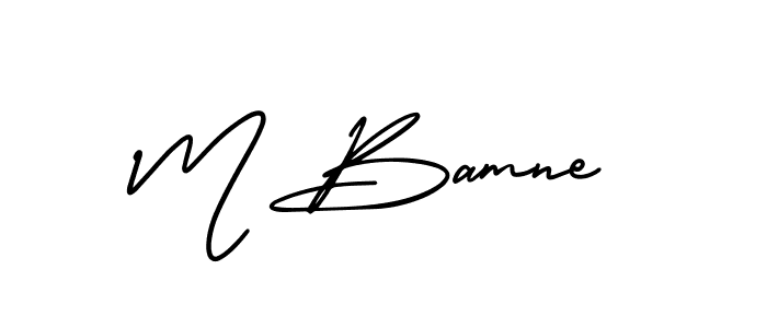 Make a beautiful signature design for name M Bamne. Use this online signature maker to create a handwritten signature for free. M Bamne signature style 3 images and pictures png