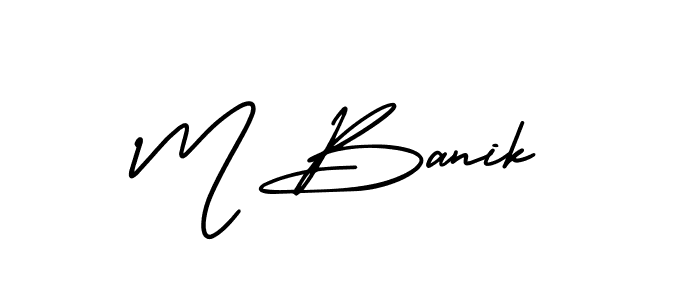 Make a short M Banik signature style. Manage your documents anywhere anytime using AmerikaSignatureDemo-Regular. Create and add eSignatures, submit forms, share and send files easily. M Banik signature style 3 images and pictures png