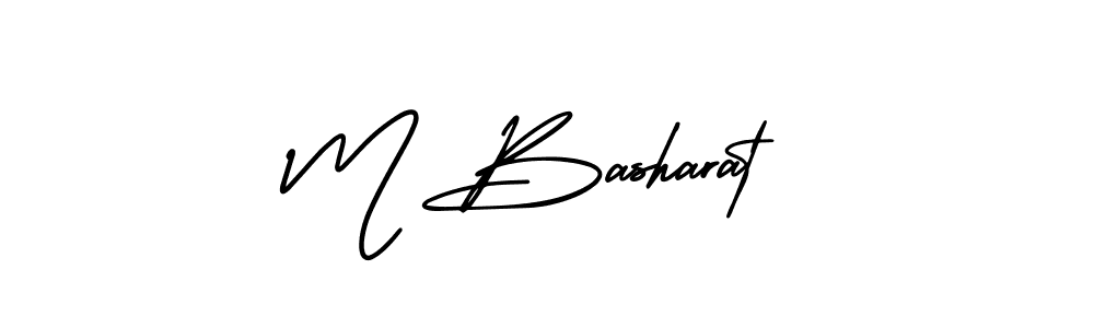 Create a beautiful signature design for name M Basharat. With this signature (AmerikaSignatureDemo-Regular) fonts, you can make a handwritten signature for free. M Basharat signature style 3 images and pictures png