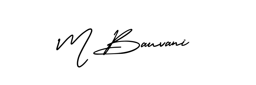 This is the best signature style for the M Bauvani name. Also you like these signature font (AmerikaSignatureDemo-Regular). Mix name signature. M Bauvani signature style 3 images and pictures png