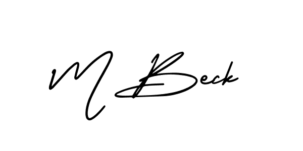 How to Draw M Beck signature style? AmerikaSignatureDemo-Regular is a latest design signature styles for name M Beck. M Beck signature style 3 images and pictures png