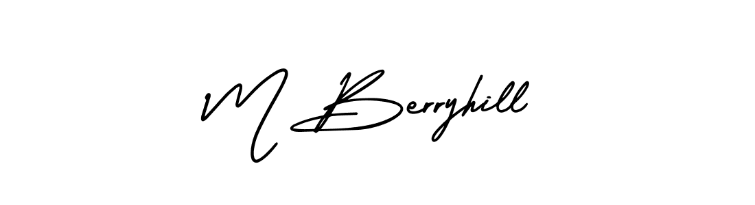 AmerikaSignatureDemo-Regular is a professional signature style that is perfect for those who want to add a touch of class to their signature. It is also a great choice for those who want to make their signature more unique. Get M Berryhill name to fancy signature for free. M Berryhill signature style 3 images and pictures png