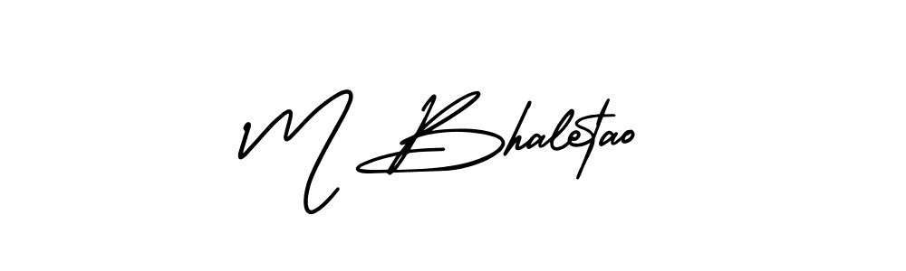 M Bhaletao stylish signature style. Best Handwritten Sign (AmerikaSignatureDemo-Regular) for my name. Handwritten Signature Collection Ideas for my name M Bhaletao. M Bhaletao signature style 3 images and pictures png