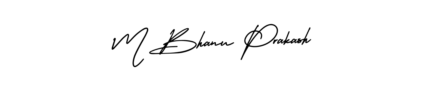 M Bhanu Prakash stylish signature style. Best Handwritten Sign (AmerikaSignatureDemo-Regular) for my name. Handwritten Signature Collection Ideas for my name M Bhanu Prakash. M Bhanu Prakash signature style 3 images and pictures png