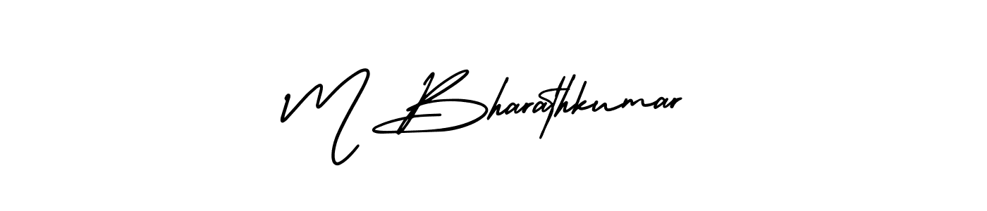 Create a beautiful signature design for name M Bharathkumar. With this signature (AmerikaSignatureDemo-Regular) fonts, you can make a handwritten signature for free. M Bharathkumar signature style 3 images and pictures png