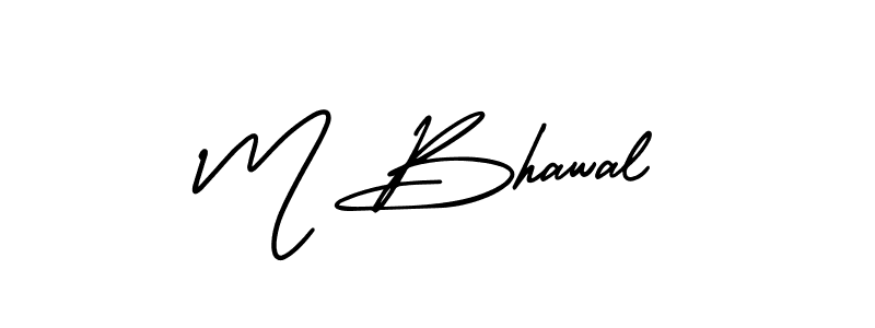 It looks lik you need a new signature style for name M Bhawal. Design unique handwritten (AmerikaSignatureDemo-Regular) signature with our free signature maker in just a few clicks. M Bhawal signature style 3 images and pictures png