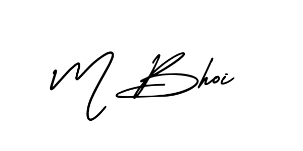 How to make M Bhoi signature? AmerikaSignatureDemo-Regular is a professional autograph style. Create handwritten signature for M Bhoi name. M Bhoi signature style 3 images and pictures png