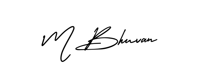 Also we have M Bhuvan name is the best signature style. Create professional handwritten signature collection using AmerikaSignatureDemo-Regular autograph style. M Bhuvan signature style 3 images and pictures png