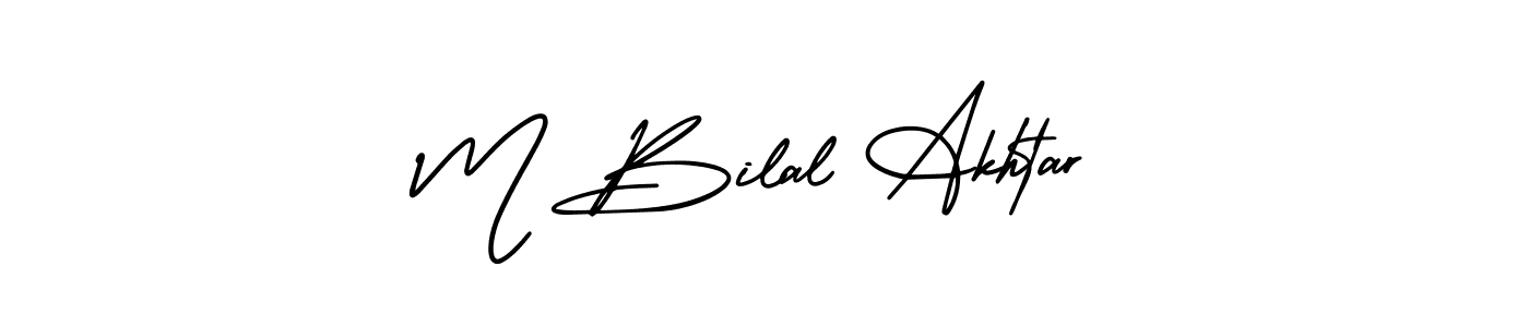 AmerikaSignatureDemo-Regular is a professional signature style that is perfect for those who want to add a touch of class to their signature. It is also a great choice for those who want to make their signature more unique. Get M Bilal Akhtar name to fancy signature for free. M Bilal Akhtar signature style 3 images and pictures png