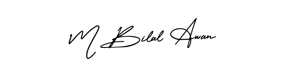 Make a short M Bilal Awan signature style. Manage your documents anywhere anytime using AmerikaSignatureDemo-Regular. Create and add eSignatures, submit forms, share and send files easily. M Bilal Awan signature style 3 images and pictures png