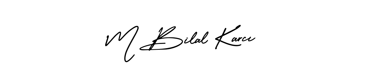 Make a short M Bilal Karcı signature style. Manage your documents anywhere anytime using AmerikaSignatureDemo-Regular. Create and add eSignatures, submit forms, share and send files easily. M Bilal Karcı signature style 3 images and pictures png