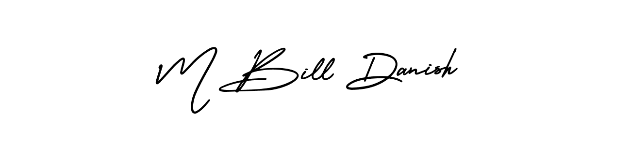 Similarly AmerikaSignatureDemo-Regular is the best handwritten signature design. Signature creator online .You can use it as an online autograph creator for name M Bill Danish. M Bill Danish signature style 3 images and pictures png