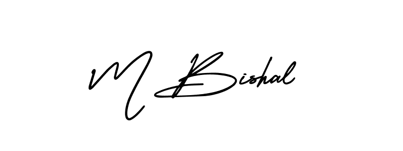 Design your own signature with our free online signature maker. With this signature software, you can create a handwritten (AmerikaSignatureDemo-Regular) signature for name M Bishal. M Bishal signature style 3 images and pictures png