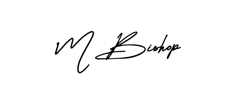 M Bishop stylish signature style. Best Handwritten Sign (AmerikaSignatureDemo-Regular) for my name. Handwritten Signature Collection Ideas for my name M Bishop. M Bishop signature style 3 images and pictures png