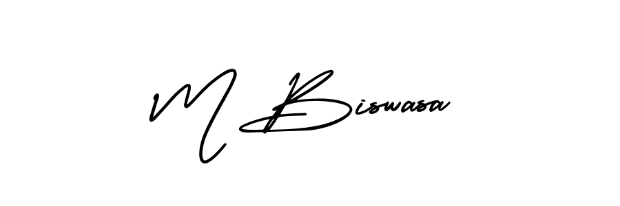 Similarly AmerikaSignatureDemo-Regular is the best handwritten signature design. Signature creator online .You can use it as an online autograph creator for name M Biswasa. M Biswasa signature style 3 images and pictures png