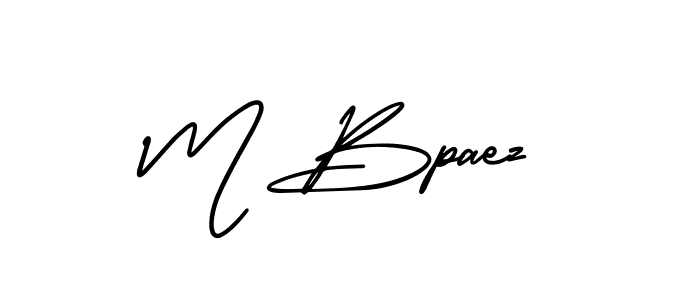 Design your own signature with our free online signature maker. With this signature software, you can create a handwritten (AmerikaSignatureDemo-Regular) signature for name M Bpaez. M Bpaez signature style 3 images and pictures png
