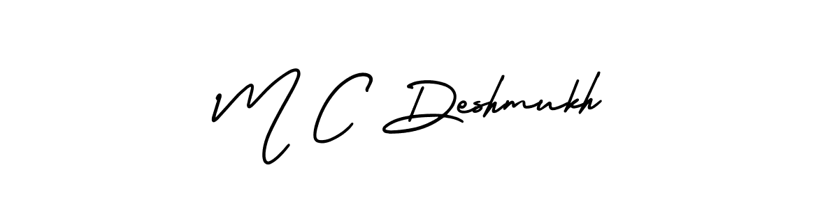 Use a signature maker to create a handwritten signature online. With this signature software, you can design (AmerikaSignatureDemo-Regular) your own signature for name M C Deshmukh. M C Deshmukh signature style 3 images and pictures png