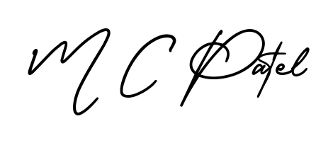 Get an exclusive digital autograph for M C Patel. The AmerikaSignatureDemo-Regular typeface captures the charm of real penmanship on paper. M C Patel signature style 3 images and pictures png
